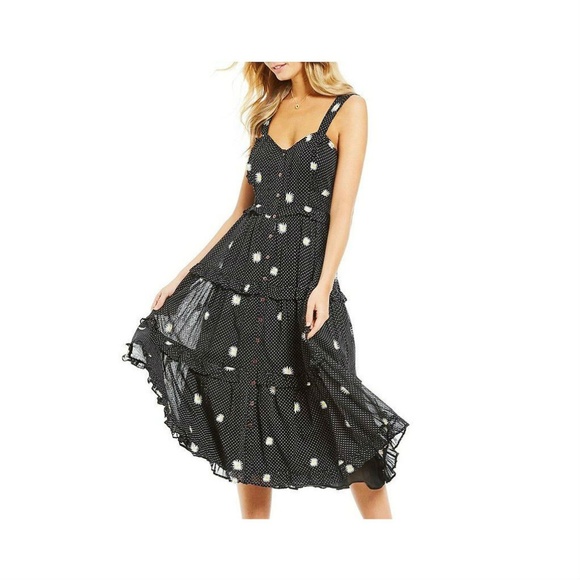 free people daisy chain cotton midi dress